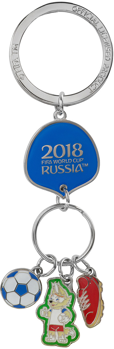 фото Брелок сувенирный FIFA 2018 "Забивака №1", с подвесками. СН003 Fifa world cup russia