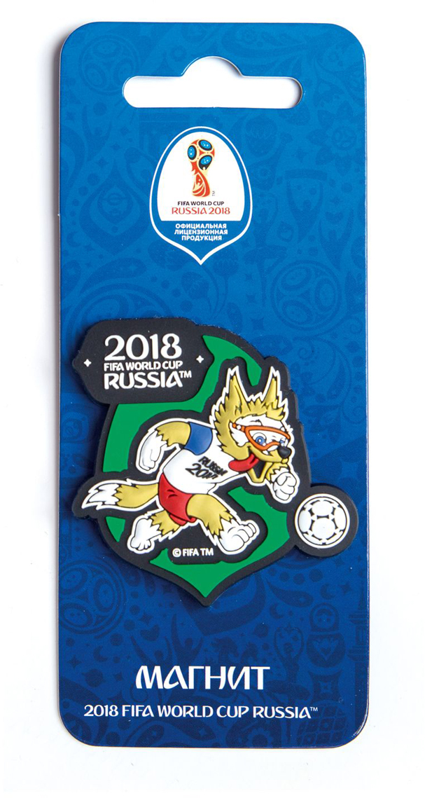 фото Магнит сувенирный FIFA 2018 "Забивака Удар!", 6 х 13 см. СН031 Fifa world cup russia