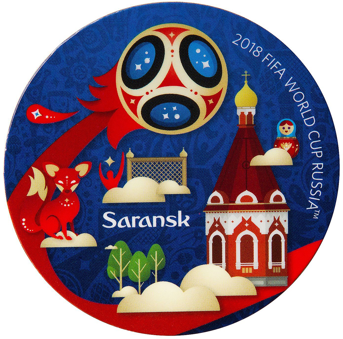 фото Магнит сувенирный FIFA 2018 "Саранск", 8 х 11 см. СН510 Fifa world cup russia