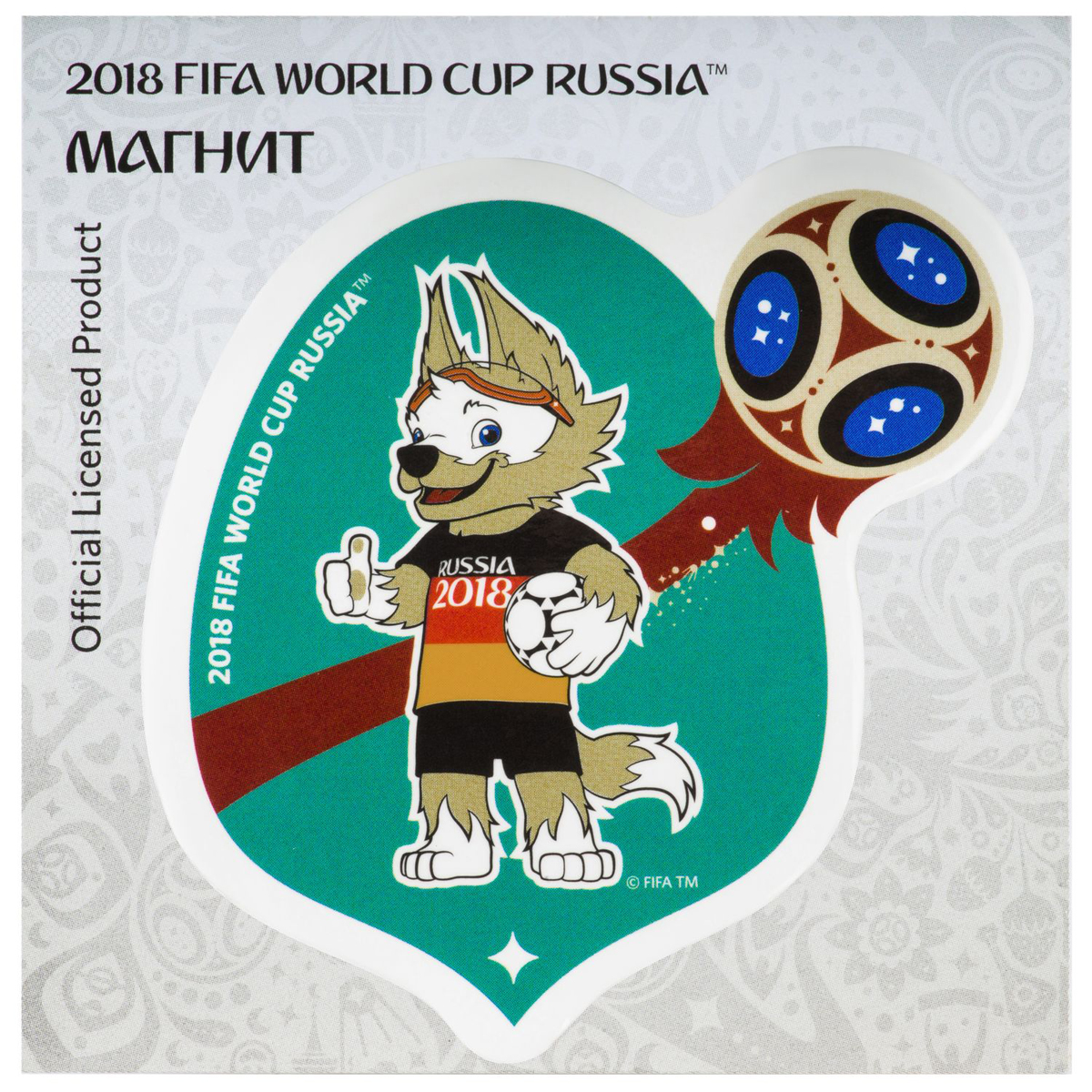 фото Магнит сувенирный FIFA 2018 "Забивака Германия", 8 х 11 см. СН522 Fifa world cup russia