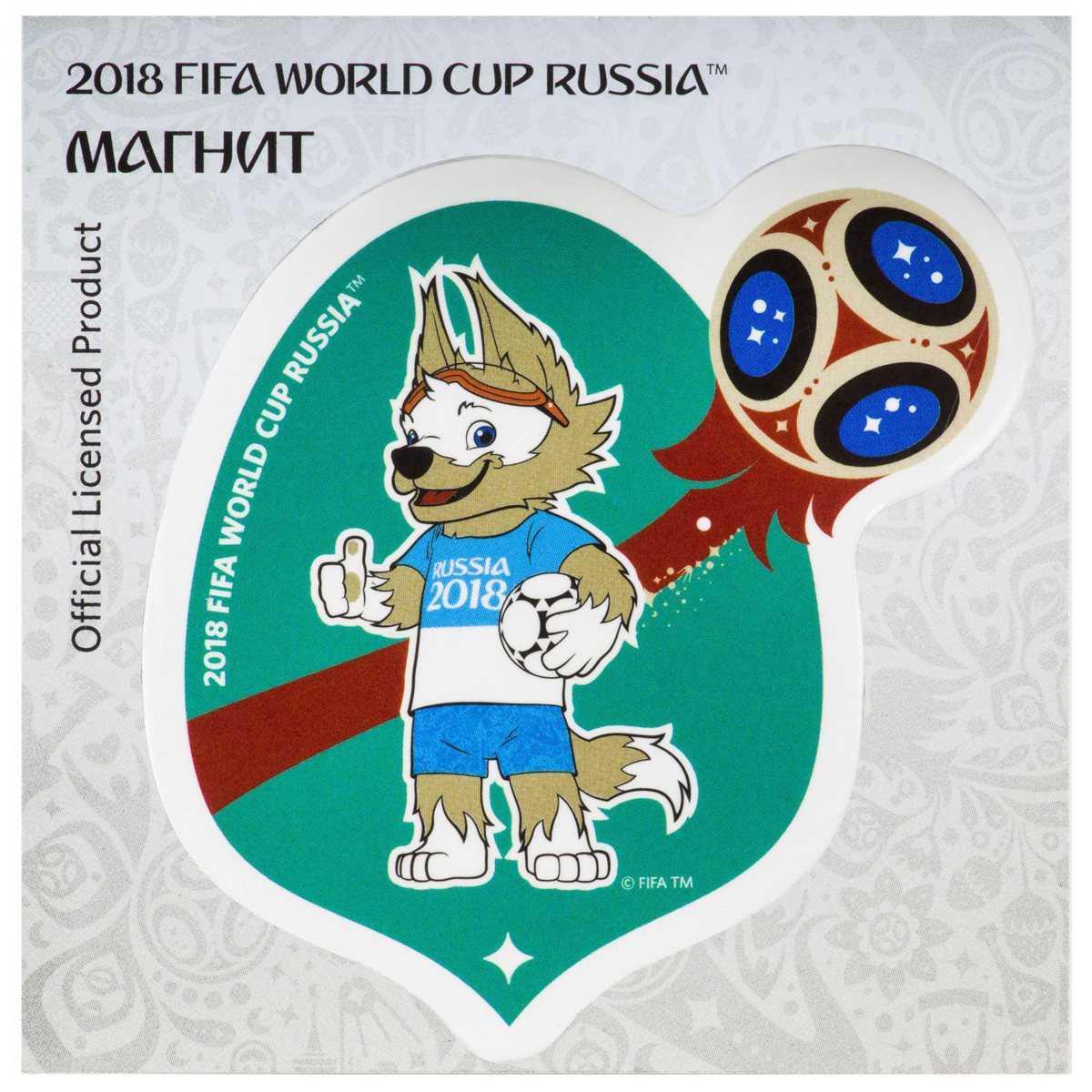 фото Магнит сувенирный FIFA 2018 "Забивака Аргентина", 8 х 11 см. СН526 Fifa world cup russia