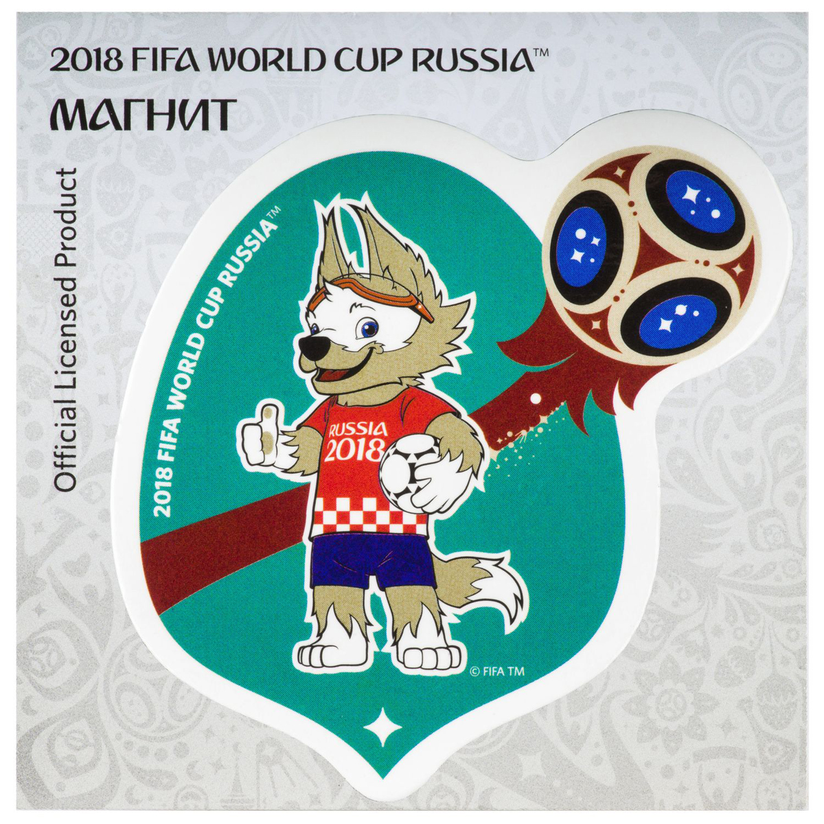 фото Магнит сувенирный FIFA 2018 "Забивака Хорватия", 8 х 11 см. СН541 Fifa world cup russia