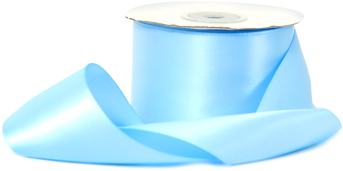 фото Лента декоративная "Veld-Co", шелковая, цвет: светло-голубой, 5 см х 20 м Veld co
