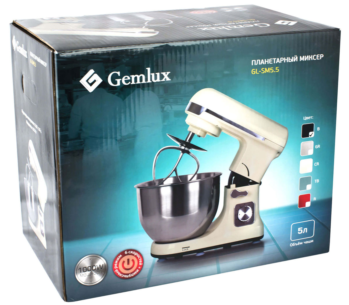 фото Миксер Gemlux GL-SM5.5B, Black