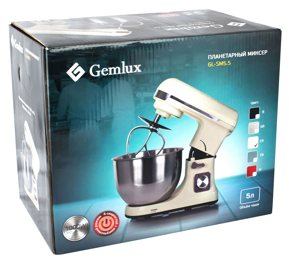 фото Миксер Gemlux GL-SM5.5CR, Cream