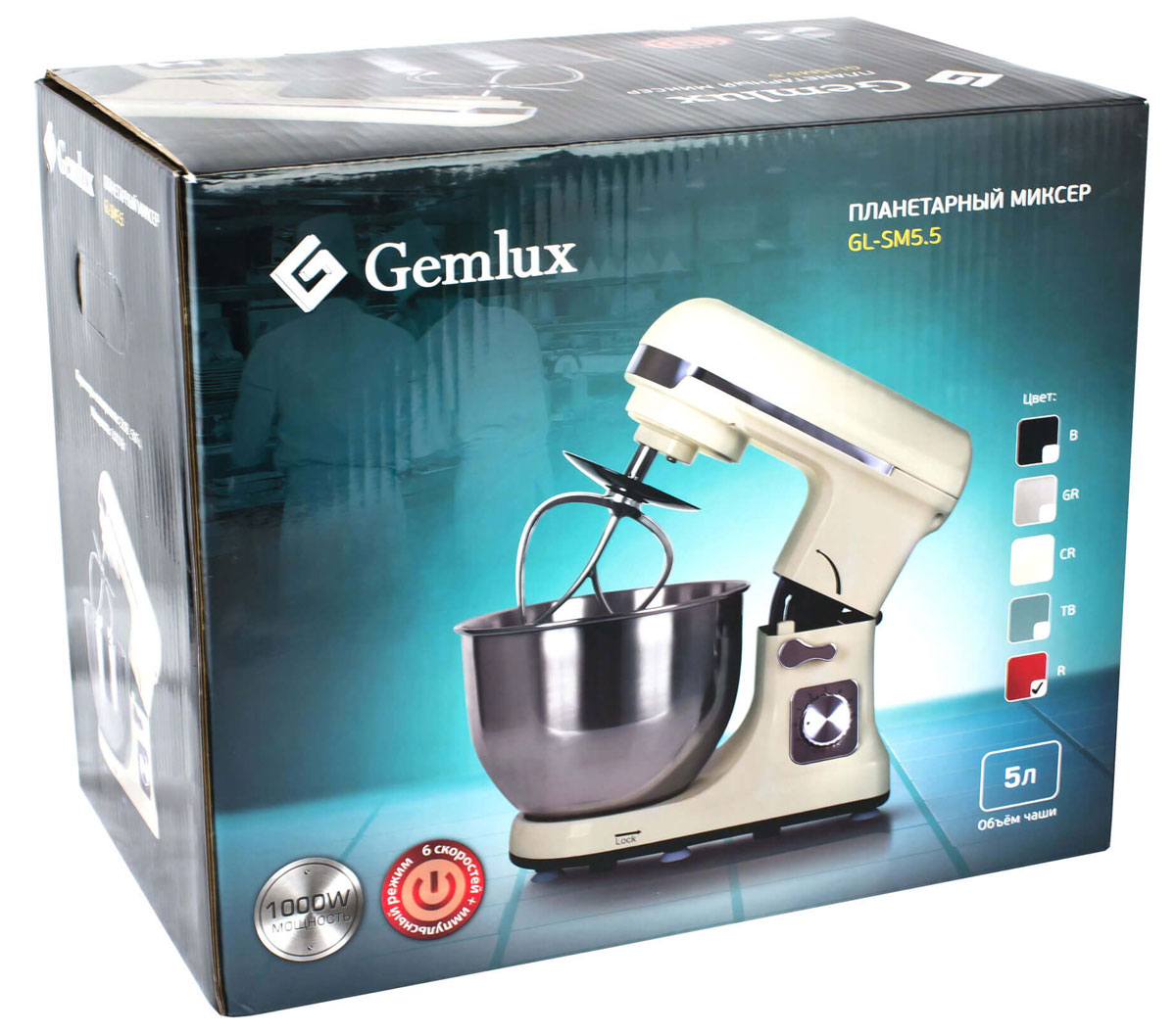 фото Gemlux GL-SM5.5R, Red миксер