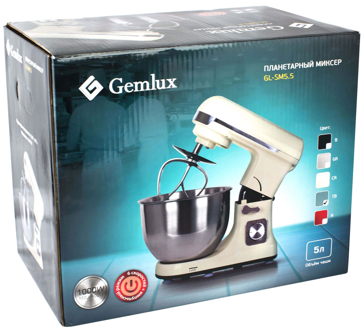 фото Миксер Gemlux GL-SM5.5TB, Blue