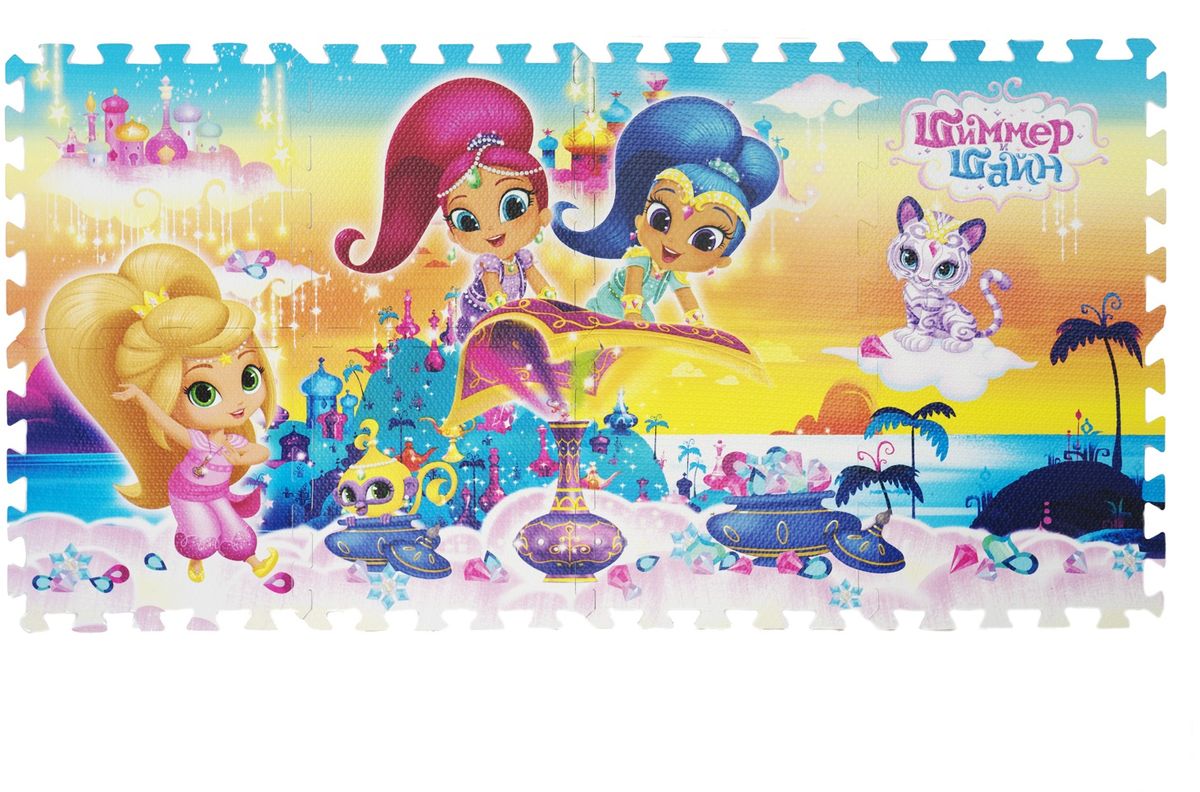 фото Шиммер и Шайн Коврик пазл 8 сегментов Shimmer & shine / шиммер и шайн