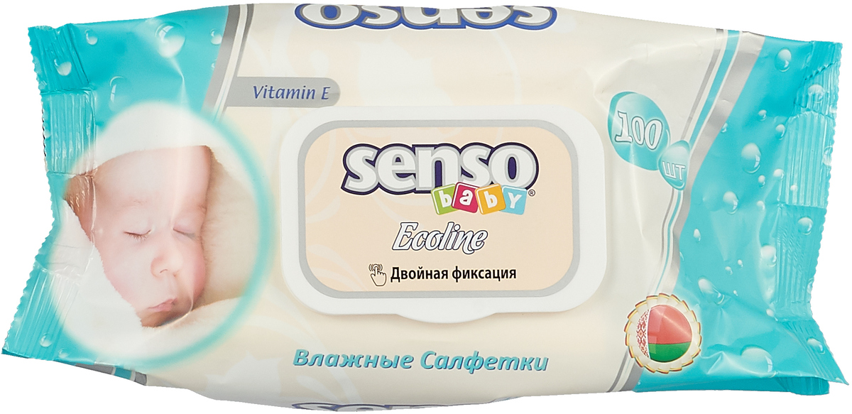 фото Senso Baby Ecoline Влажные салфетки с крем-бальзамом 100 шт