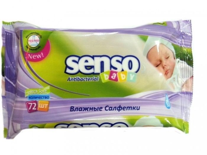 фото Senso Baby Ecoline Влажные салфетки с крем-бальзамом 72 шт
