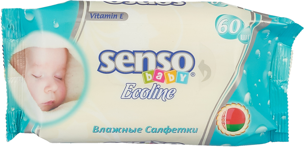 фото Senso Baby Ecoline Влажные салфетки с крем-бальзамом 60 шт