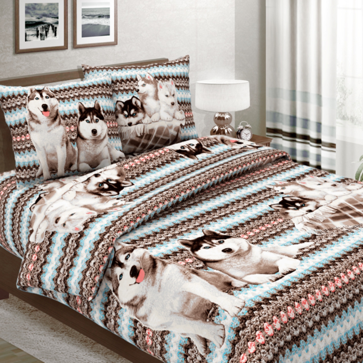 фото Комплект белья Letto "Традиция", 1,5 спальный, наволочки 70х70. B305 Letto home textile