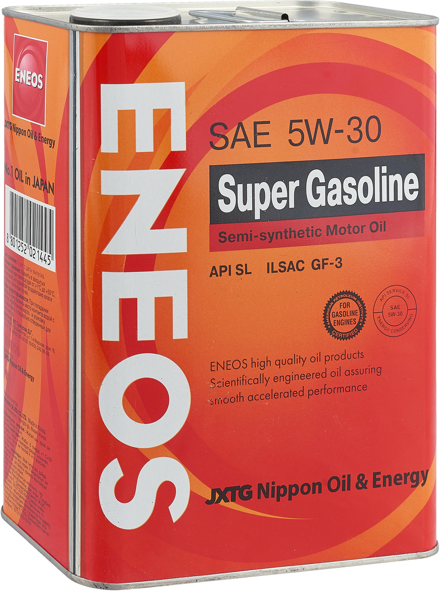 фото Масло моторное ENEOS "Super Gasoline", полусинтетическое, 5W-30, 4 л