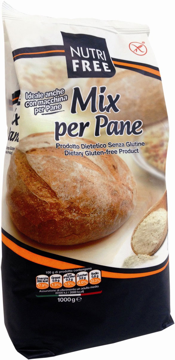 фото NutriFree Mix per pane Мучная смесь для выпечки хлеба, 1 кг
