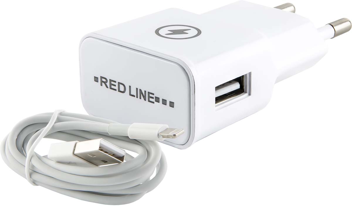 фото Red Line NT-1A, White сетевое зарядное устройство + кабель Lightning