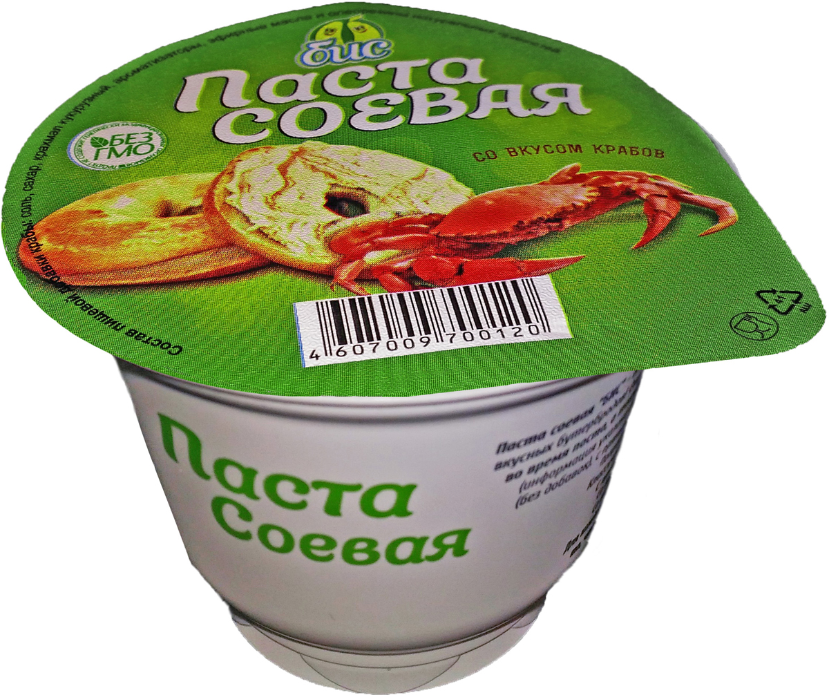 фото Боб и Соя Паста соевая со вкусом краба 25%, 250 г