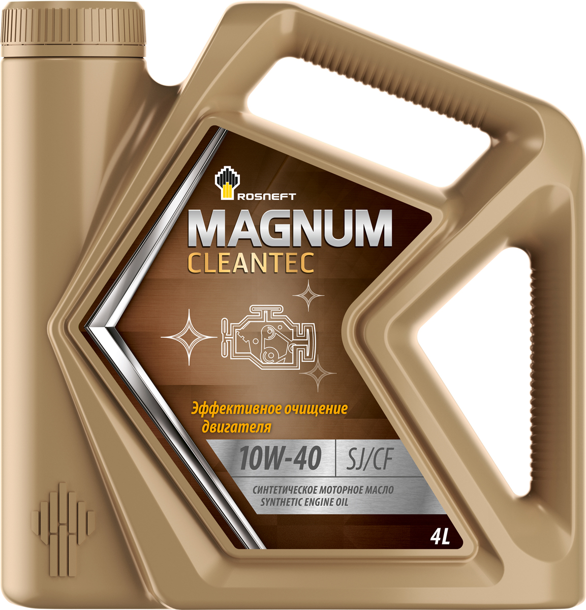 фото Масло моторное Роснефть "Magnum Cleantec", синтетическое, 10W-40, 4 л