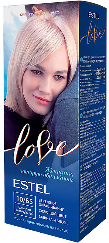 Стойкая крем-краска для волос Estel Love тон 10/65 Блондин жемчужный EL10/65