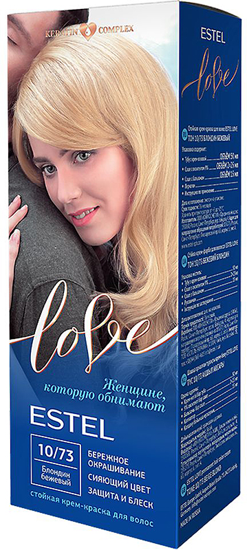 Стойкая крем-краска для волос Estel Love тон 10/73 Блондин бежевый EL10/73