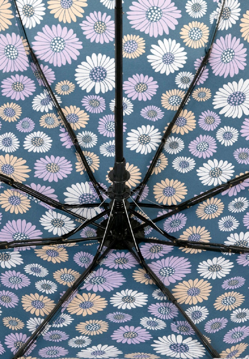 фото Зонт женский Baudet, полуавтомат, 3 сложения, цвет: темно-синий. 10598-4