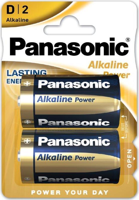 фото Батарейка щелочная Panasonic "Alkaline Power", LR20 (D), 1,5 В, 2 шт