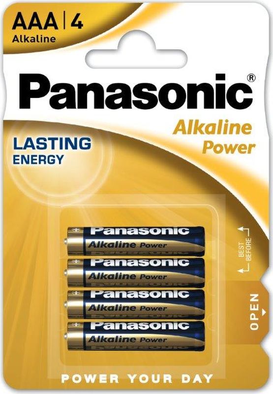 фото Батарейка щелочная Panasonic "Alkaline Power", LR03 (AAA), 1,5В, 4 шт