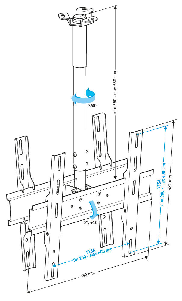 фото Holder PR-102, White кронштейн для ТВ