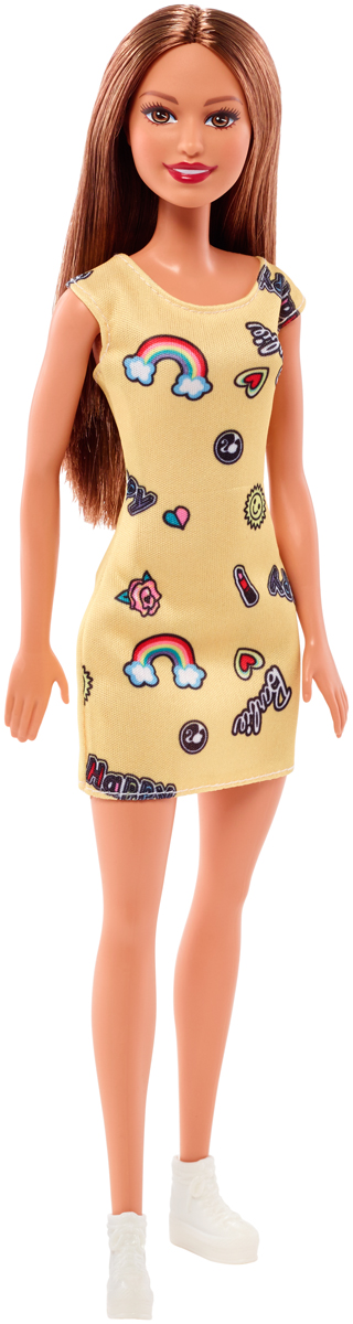Barbie Кукла цвет платья желтый