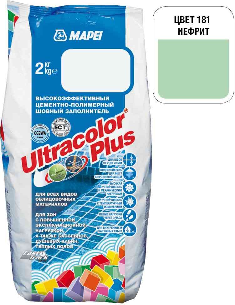 фото Затирка Mapei "Ultracolor Plus", цвет: нефрит (181), 2 кг