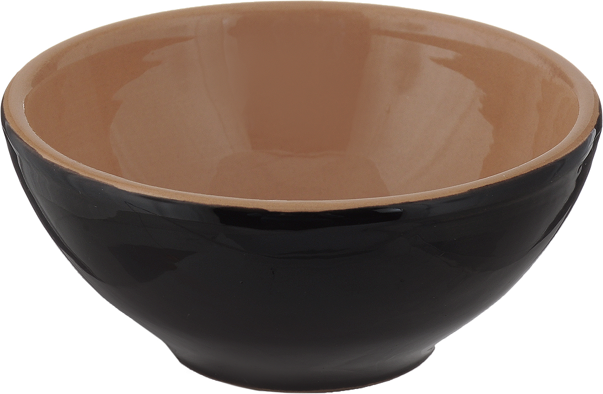 Розетка для варенья Борисовская керамика "Радуга", цвет: темно-коричневый, светло-коричневый, 200 мл