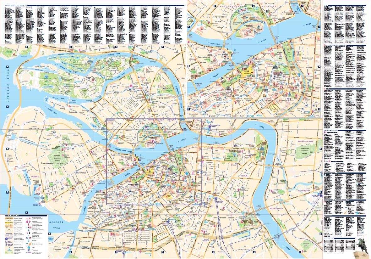 фото Санкт-Петербург. Карта с путеводителем по центру города