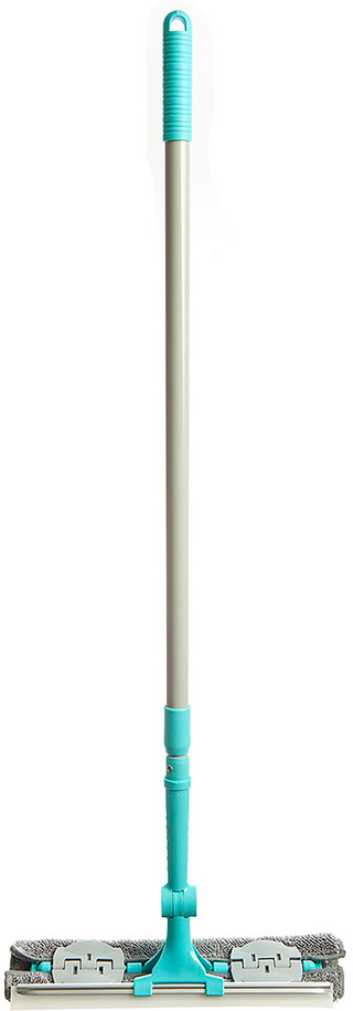 фото Стеклоочиститель "You'll Love", с салфеткой, цвет: бирюзовый, серый, телескопическая ручка 78-135 см