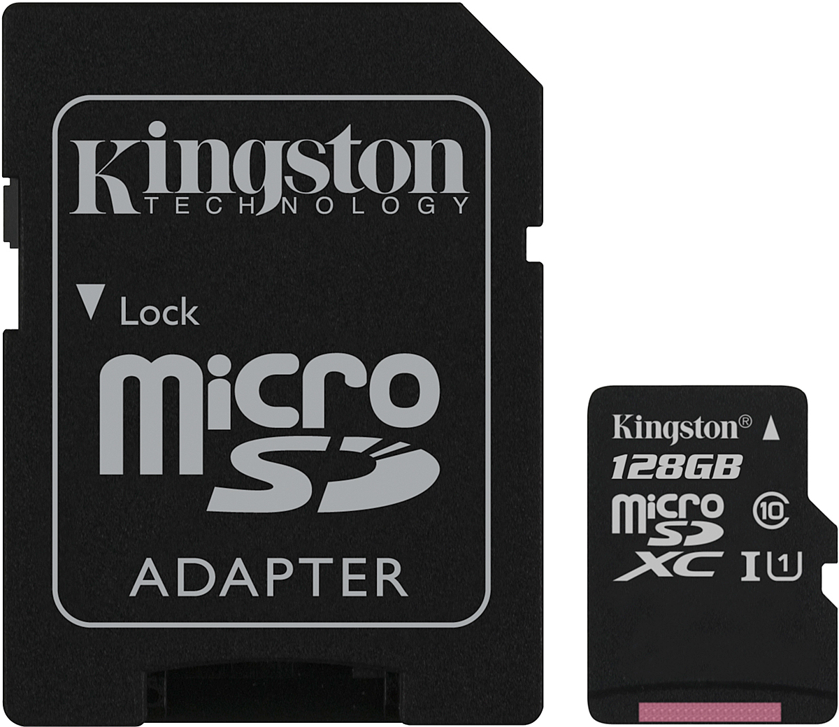 фото Kingston microSDXC Canvas Select 80R CL10 UHS-ISP 128GB карта памяти с адаптером