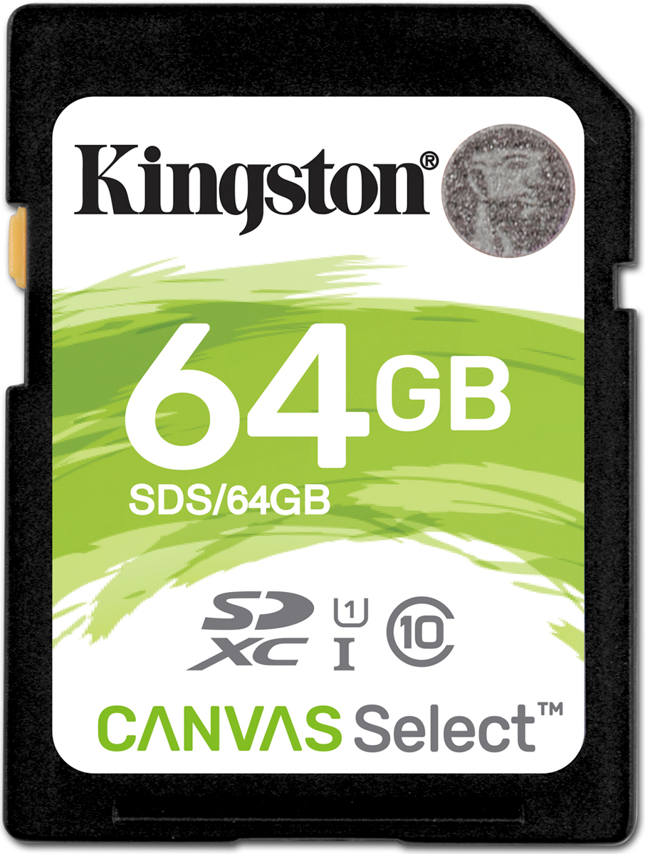 фото Kingston SDXC Canvas Select UHS-I 64GB карта памяти