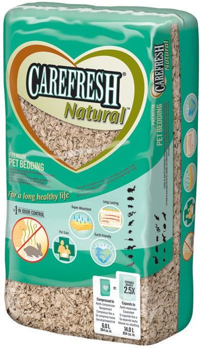 фото Наполнитель CareFresh "Natural", для птиц и мелких домашних животных, натуральный, на бумажной основе, 14 л