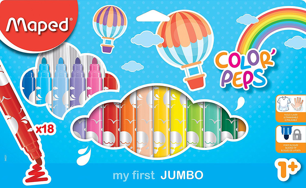 Maped Color Peps Набор фломастеров Jumbo 18 шт Maped Color Peps Набор фломастеров Jumbo 18 шт