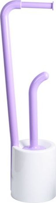 фото Стойка напольная Fixsen "Wendy": держатель для бумаги, ершик для унитаза, цвет: фиолетовый, 69,8 х 20,4 х 16 см