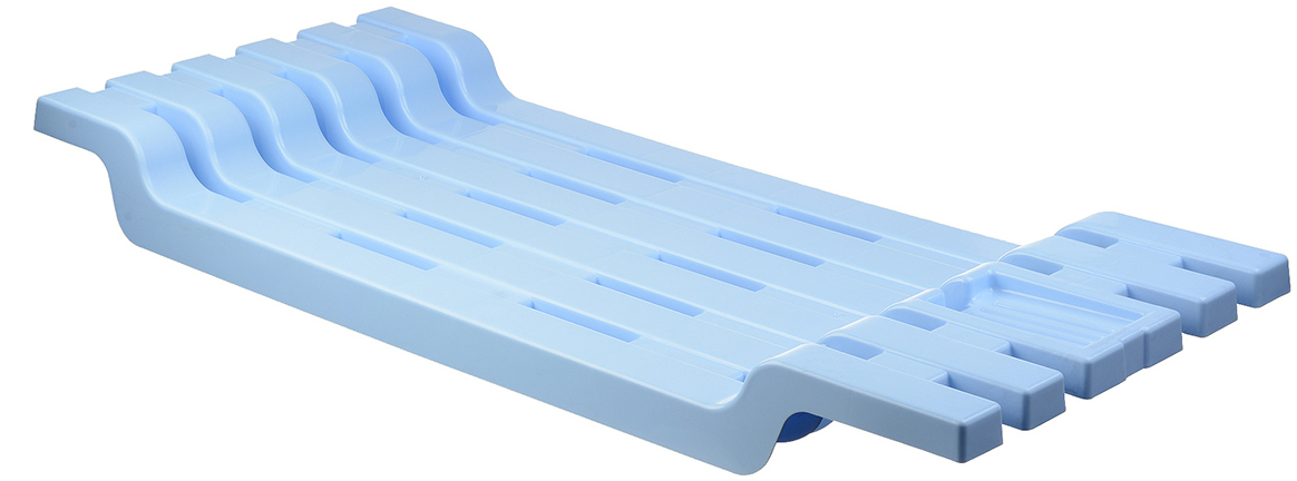 фото Полка на ванну "Idea", с крючками, цвет: голубой, 30 x 7 x 68 см. М 2586