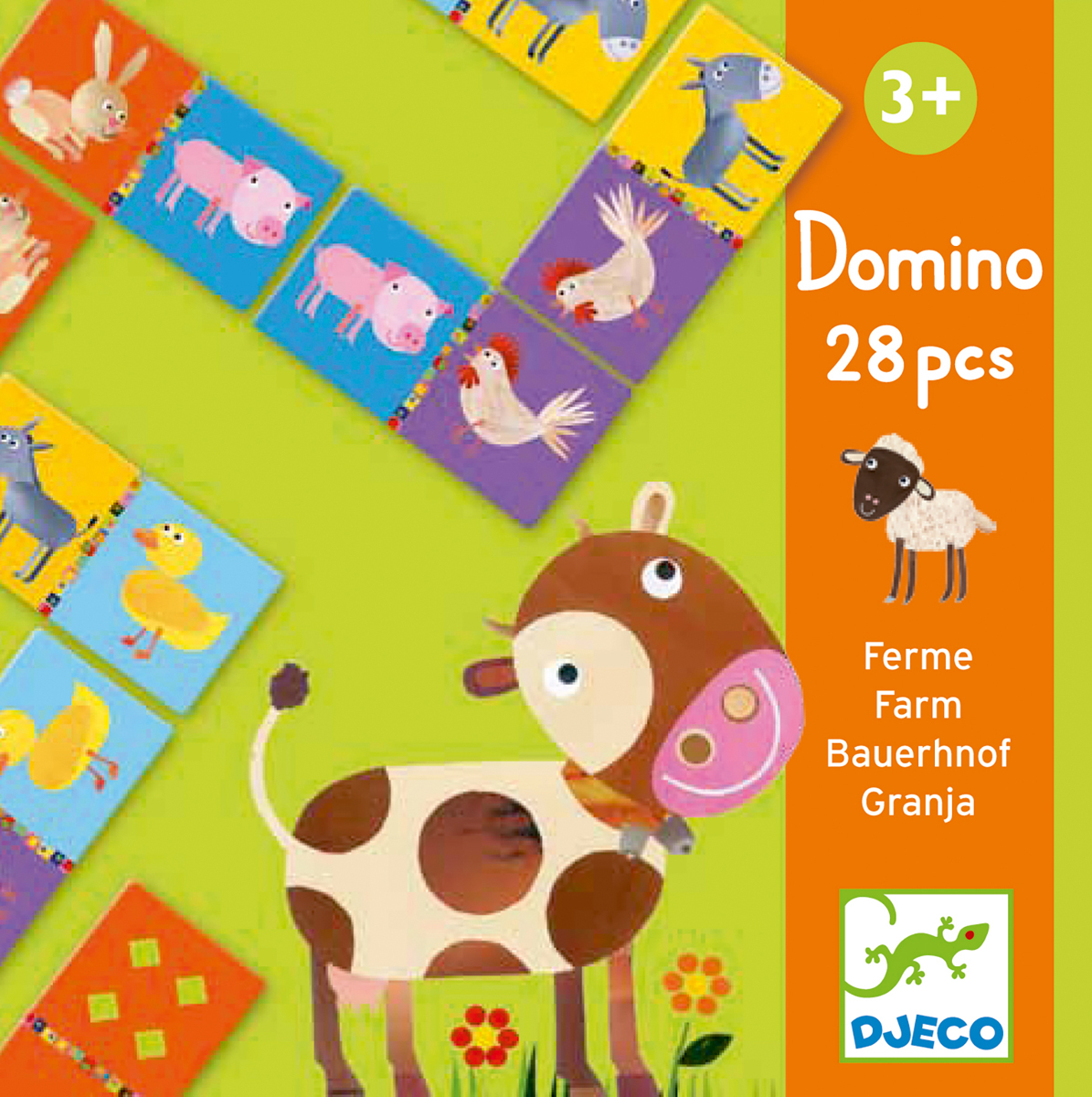 фото Djeco Детская настольная игра Домино Ферма
