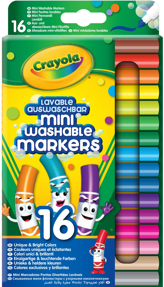 Crayola Набор смываемых мини-фломастеров 16 штук