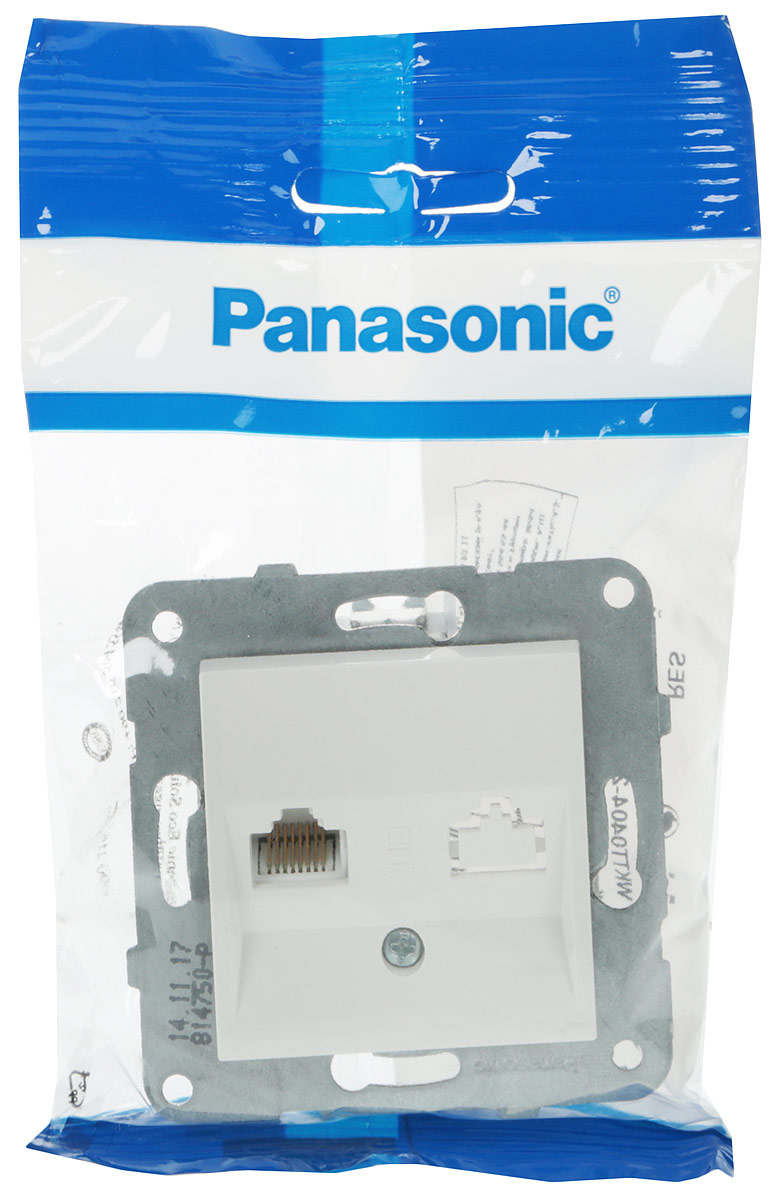 фото Розетка компьютерная Panasonic "Karre Plus", RJ45, категория 5Е, цвет: белый. 54906