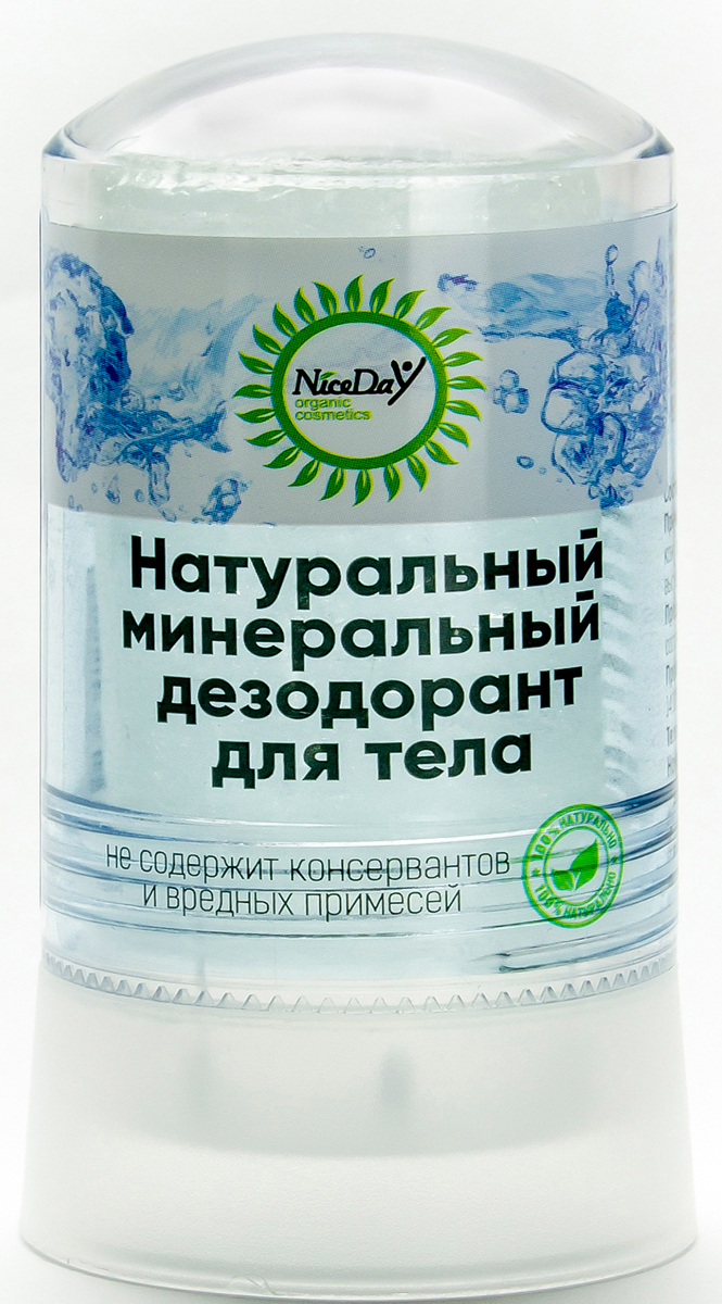 Nice Day Натуральный минеральный дезодорант для тела, 60 г