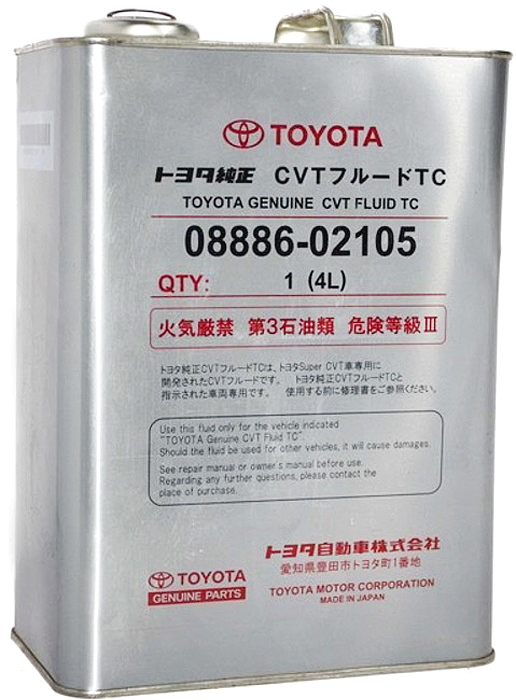 фото Трансмиссионое масло Toyota "CVT FLUID TC", 4 л