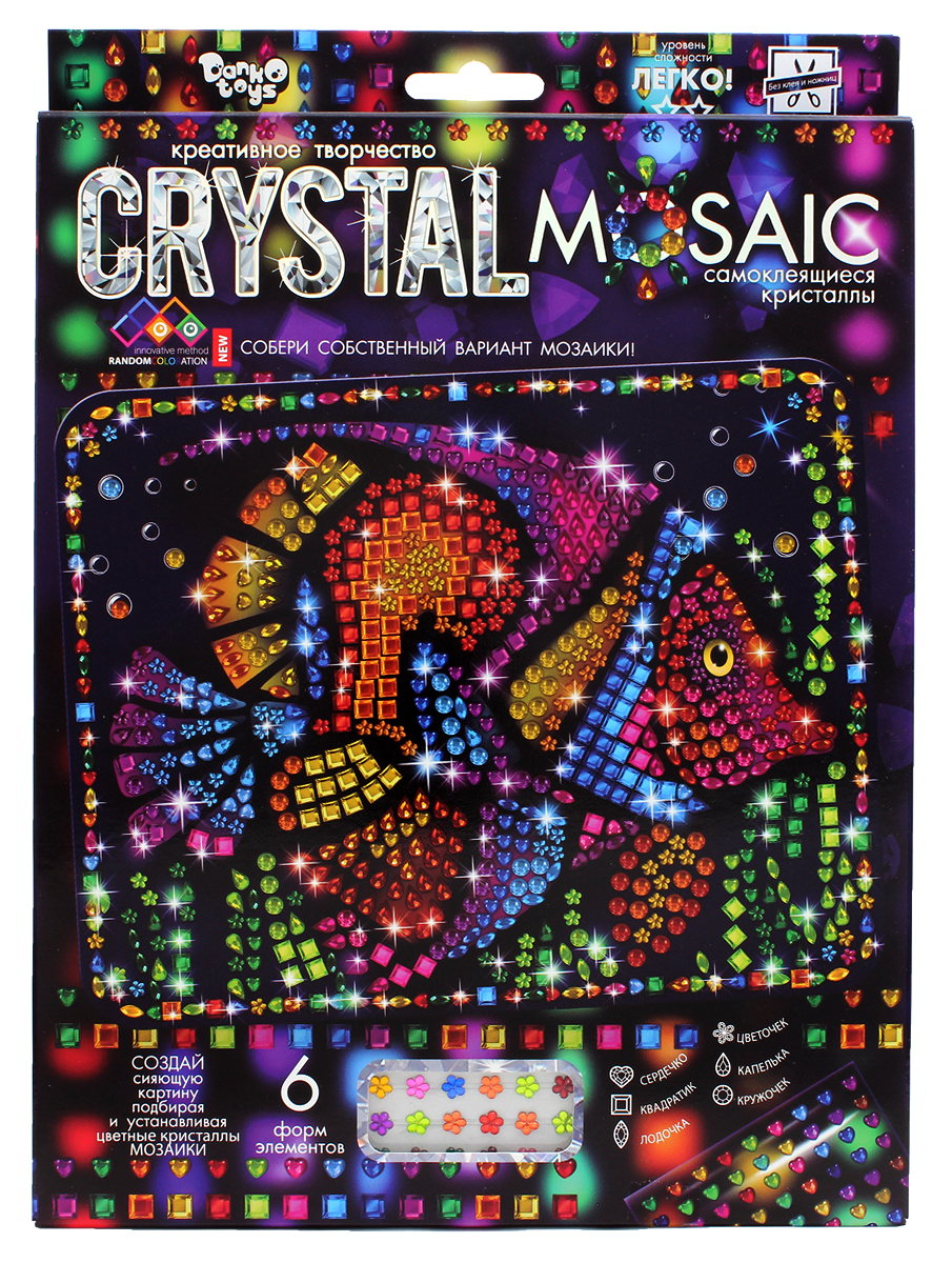 фото ДанкоТойс Набор для создания мозаики Crystal Mosaic Набор 9 Рыба