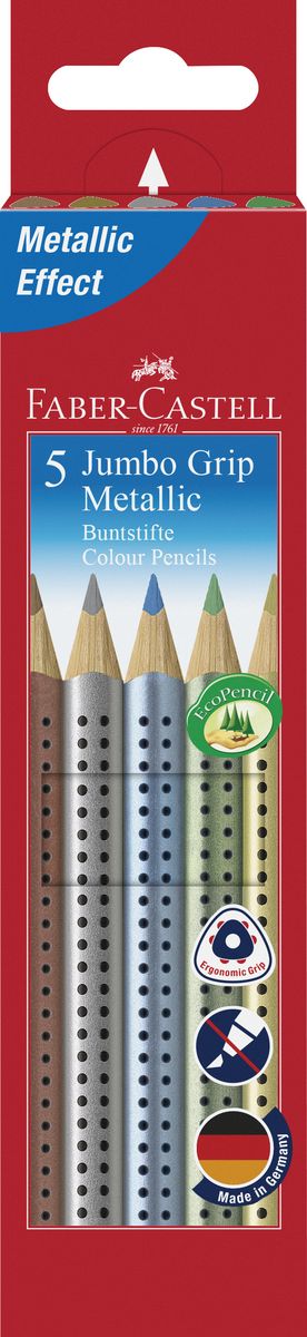 Faber-Castell Цветные карандаши Jumbo Grip 5 шт Faber-Castell Цветные карандаши Jumbo Grip 5 шт
