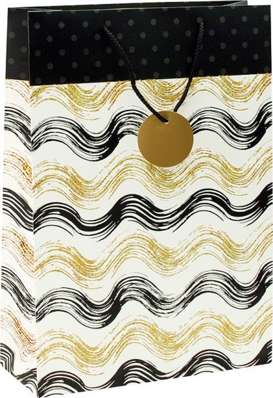 фото Пакет подарочный Perfect Craft "Золотистые волны", 30 х 42 х 12 см