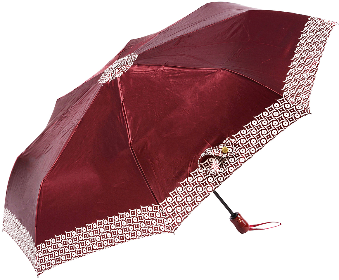Зонт женский Doppler, автомат, 3 сложения, цвет: бордовый. 74660FGD8