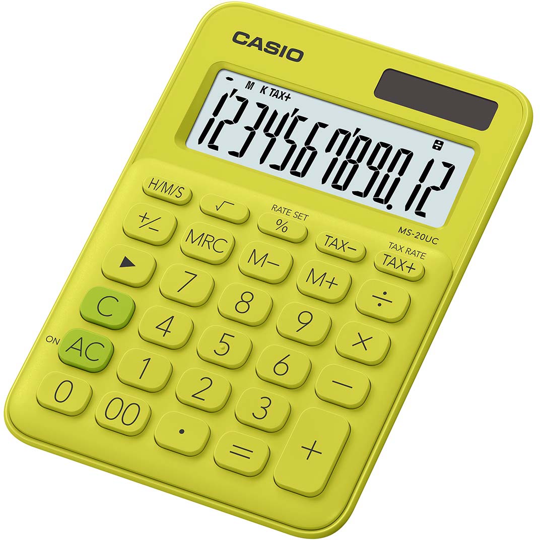 Casio калькулятор настольный MS-20UC-YG-S-EC цвет желтый зеленый Casio калькулятор настольный MS-20UC-YG-S-EC цвет желтый зеленый