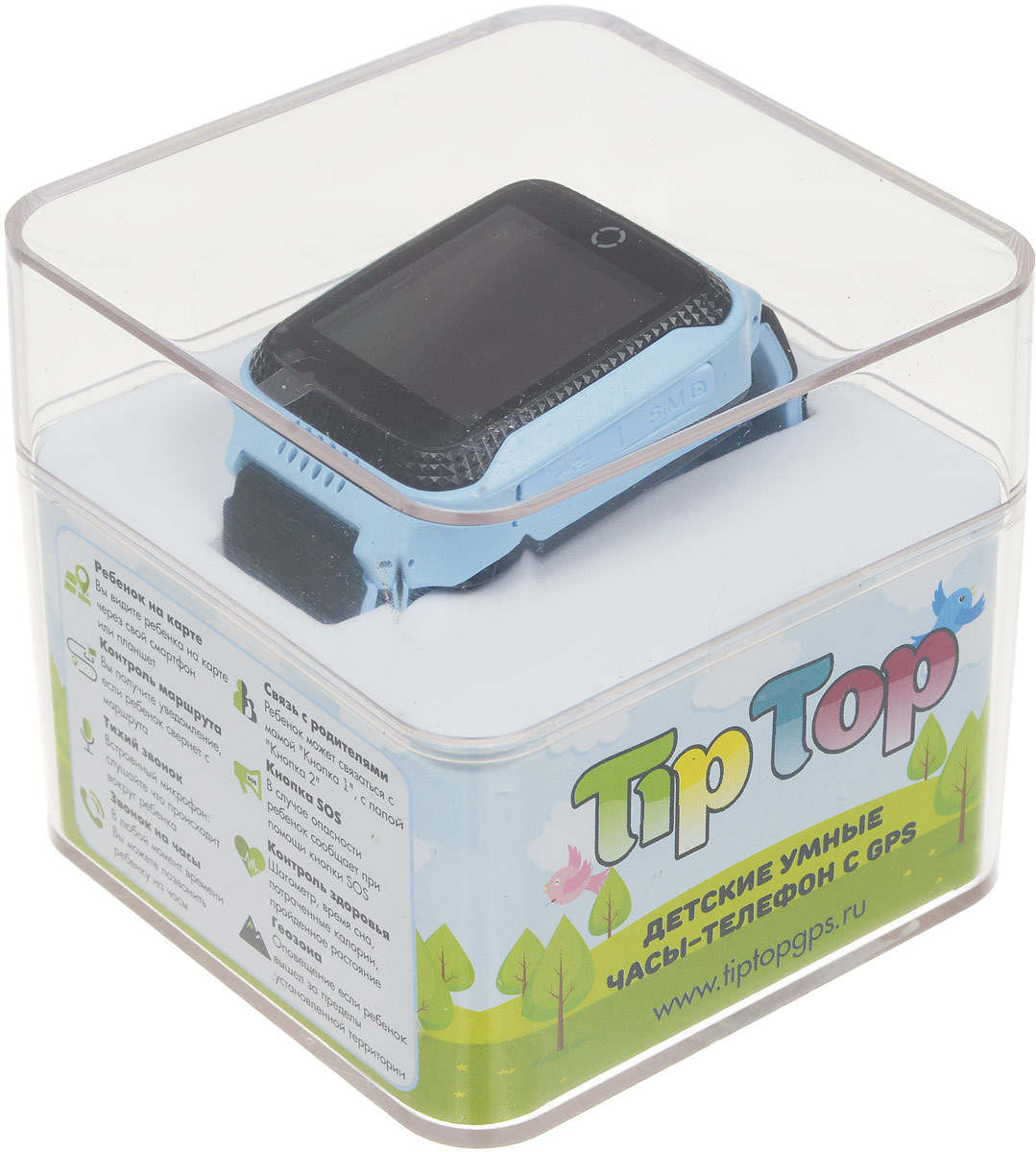 фото Детские часы-телефон TipTop 500ЦФС, голубой