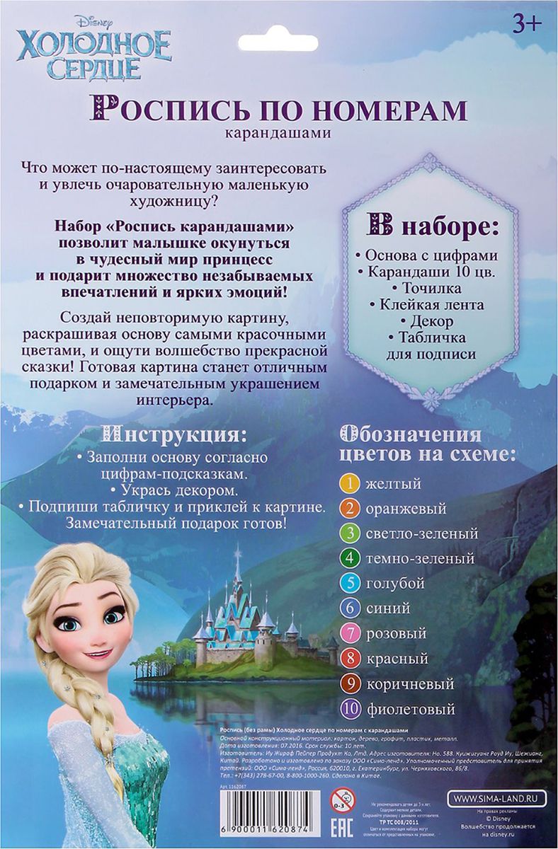 фото Disney Картина по номерам Эльза и Анна